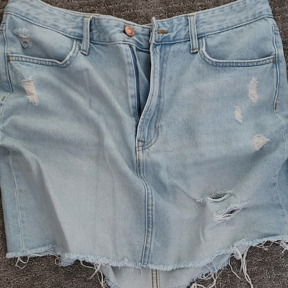 H&M Light Blue Denim Skirt